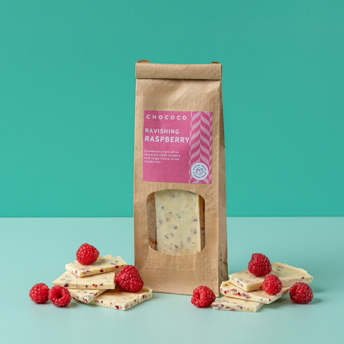 White Chocolate Ravishing Raspberry Slabs